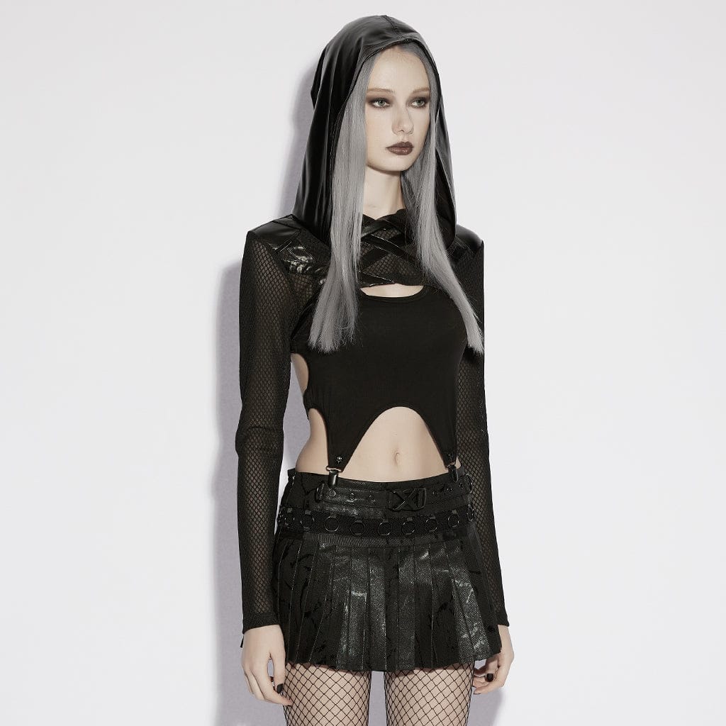 Ghost Signal Sheer Hooded Cape detail view