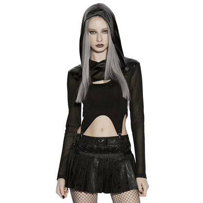Ghost Signal Sheer Hooded Cape front view