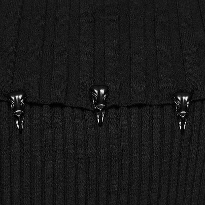 Raven Reliquary Off-Shoulder Sweater detail view 6
