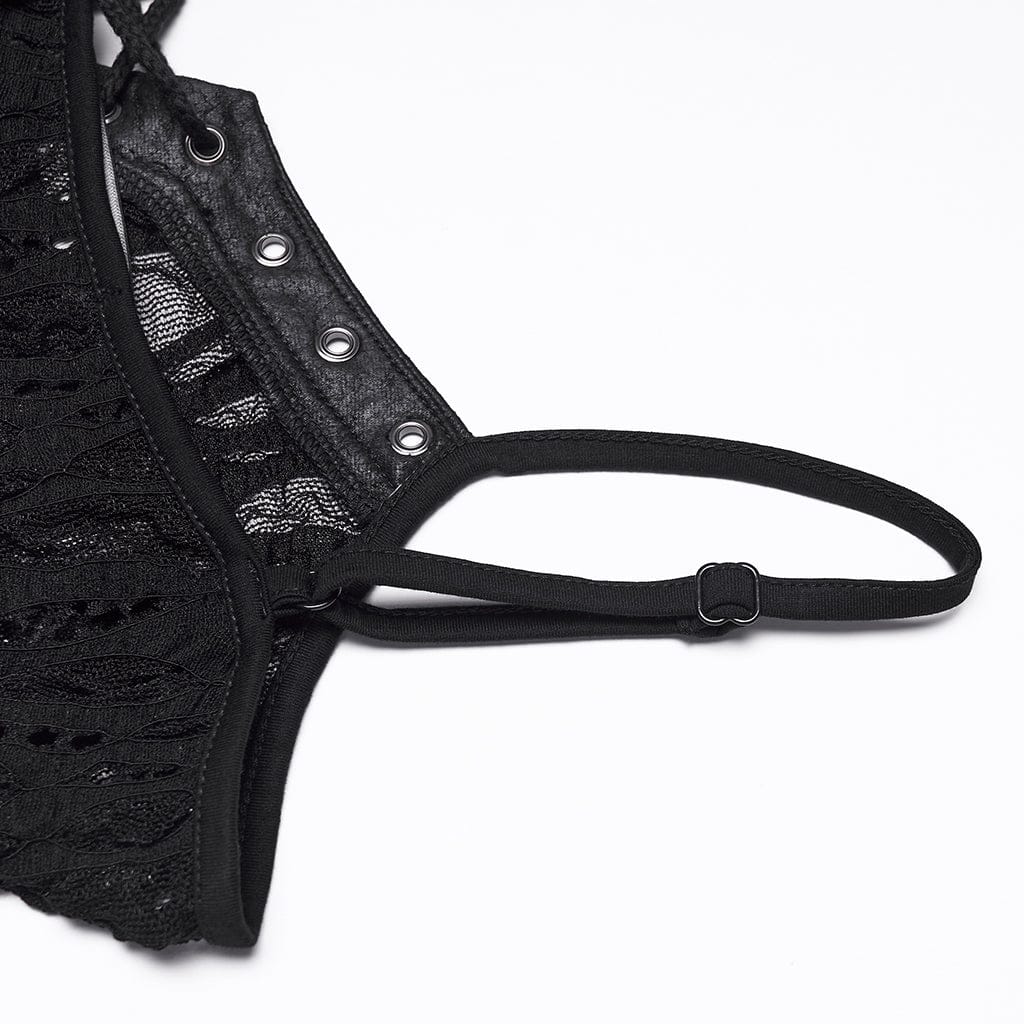 Torn Signal Sheer Bustier detail view 8
