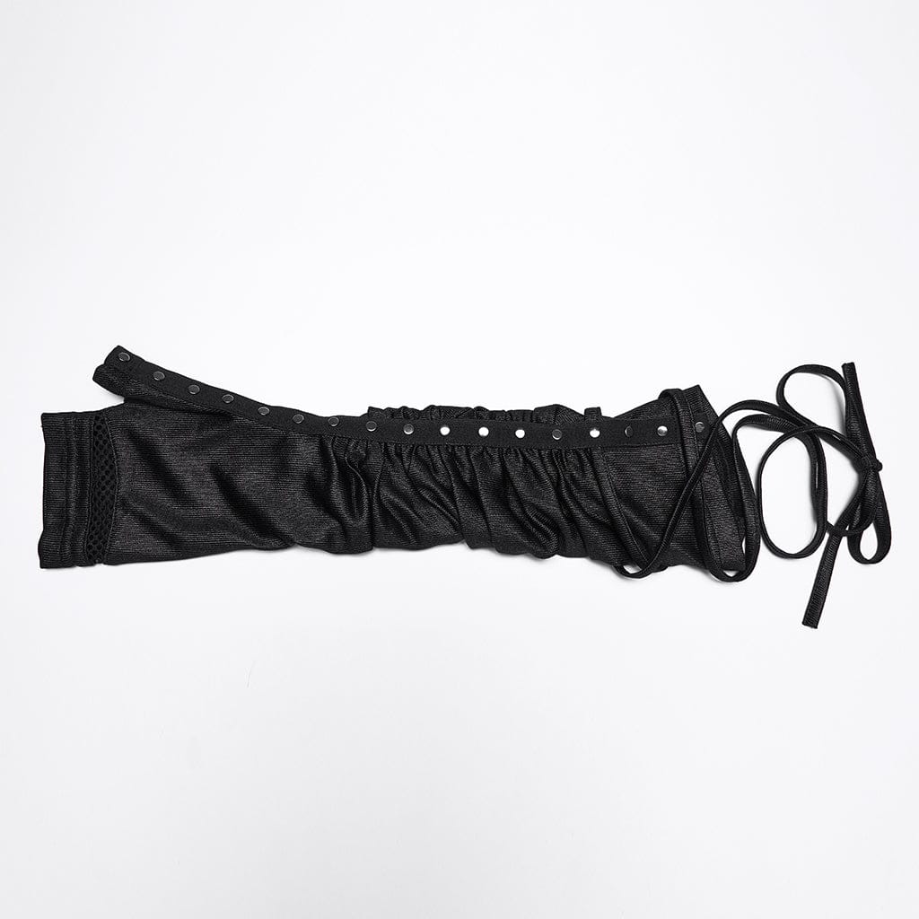 Static Veil Ruched Strap Gloves detail