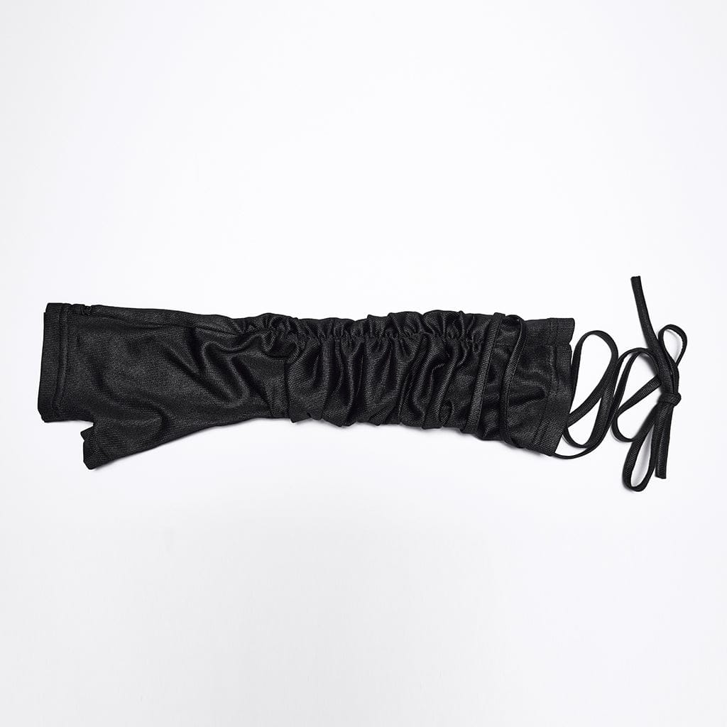 Static Veil Ruched Strap Gloves detail