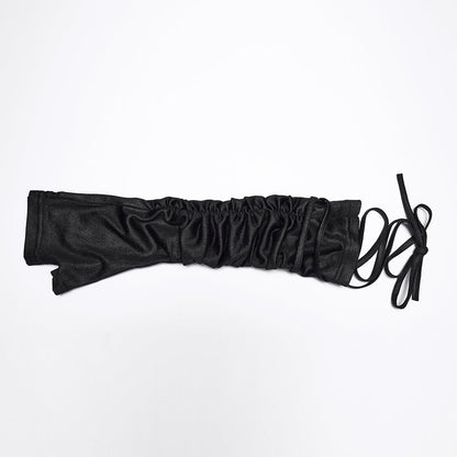 Static Veil Ruched Strap Gloves detail