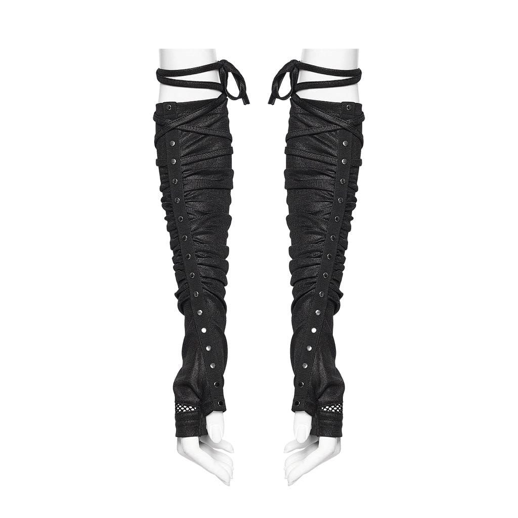 Static Veil Ruched Strap Gloves detail