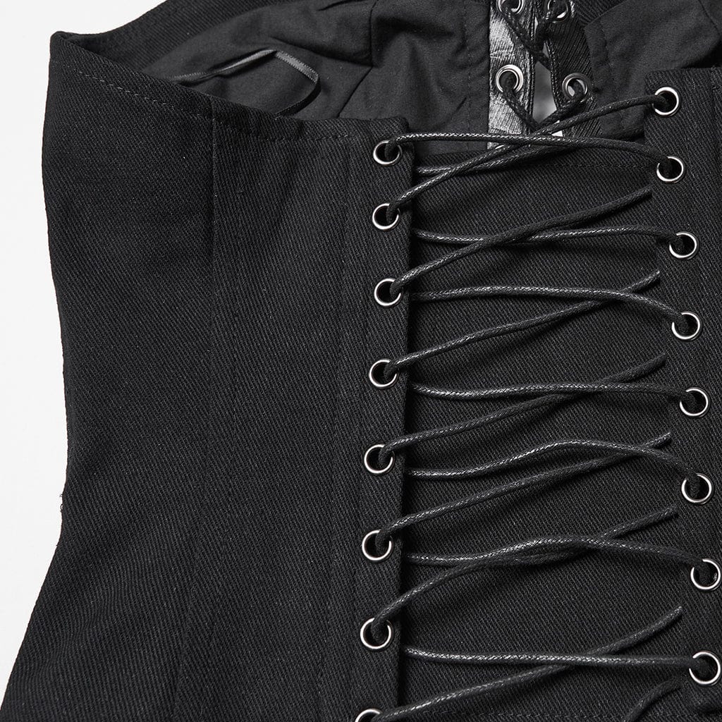 Ruin Line Ruched Lace-Up Bustier detail view 8