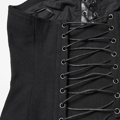Ruin Line Ruched Lace-Up Bustier detail view 8