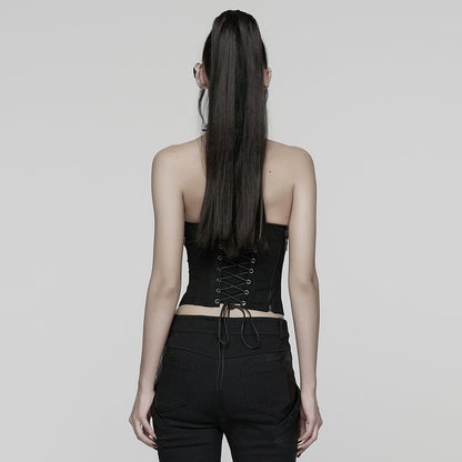 Ruin Line Ruched Lace-Up Bustier detail view 3