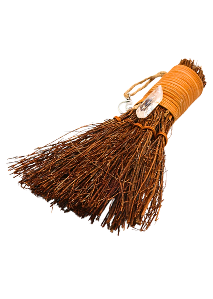 Quartz Crystal Pumpkin Witch's Broom