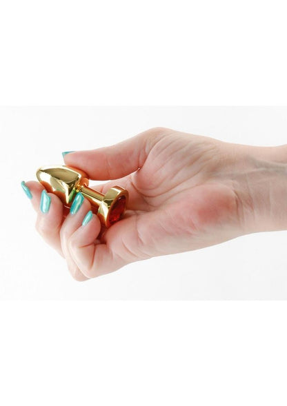 Rear Assets Petite Aluminum Anal Plug with Gem