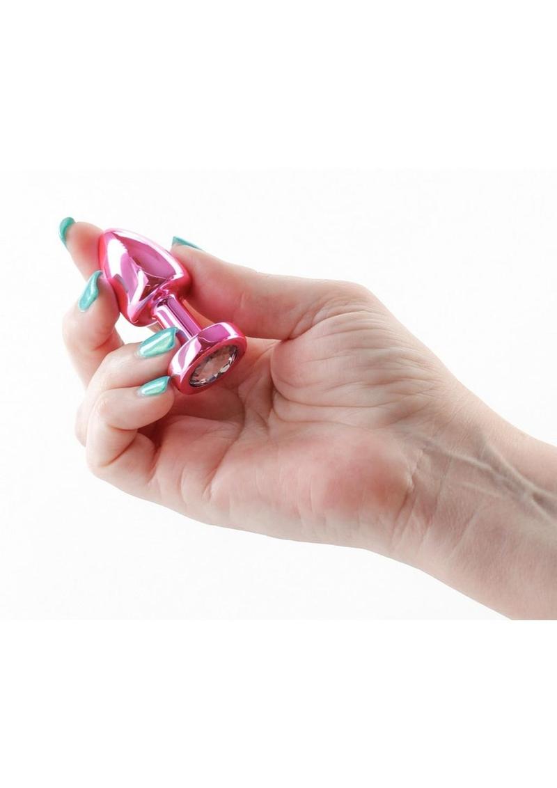 Rear Assets Petite Aluminum Anal Plug with Gem