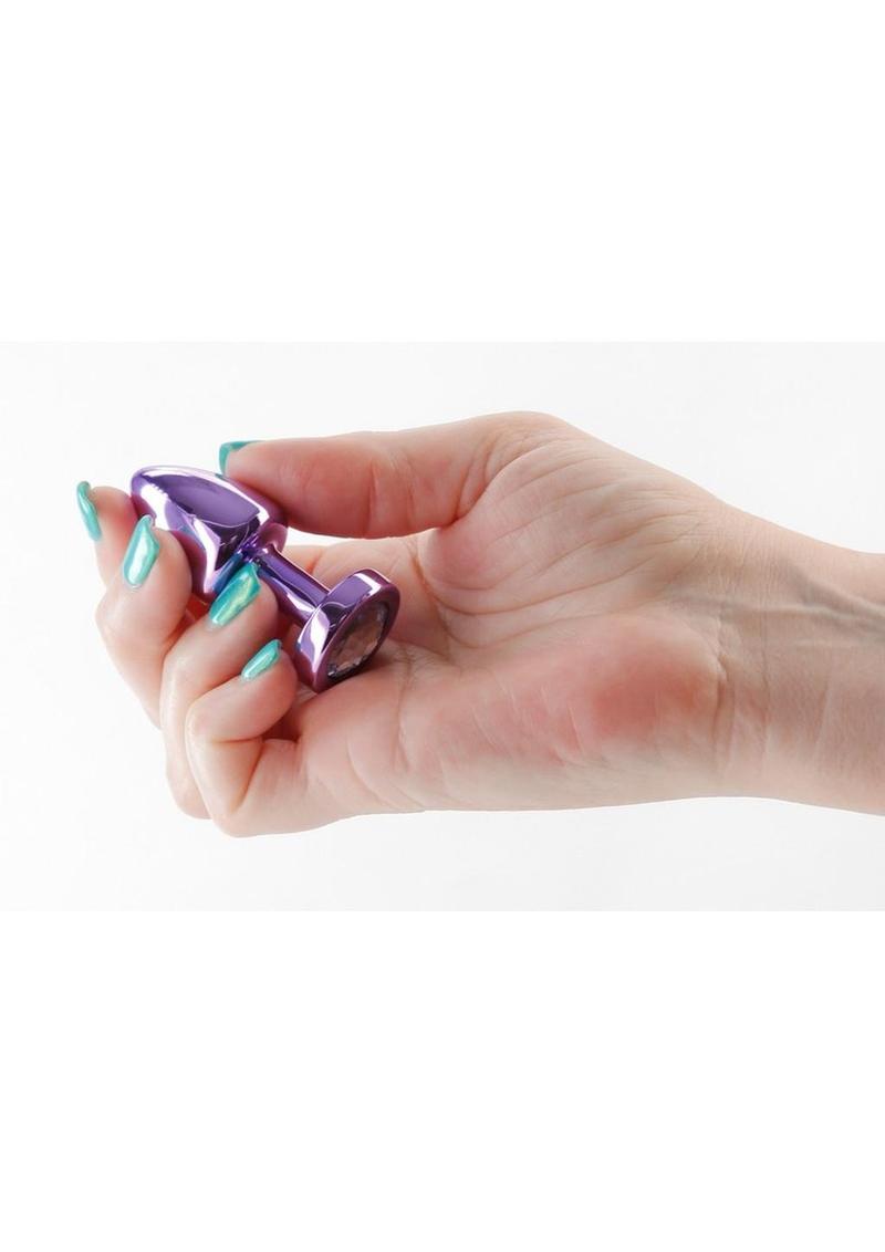 Rear Assets Petite Aluminum Anal Plug with Gem