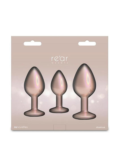 Rear Assets Chrome-Plated Tapered Anal Plugs Kit