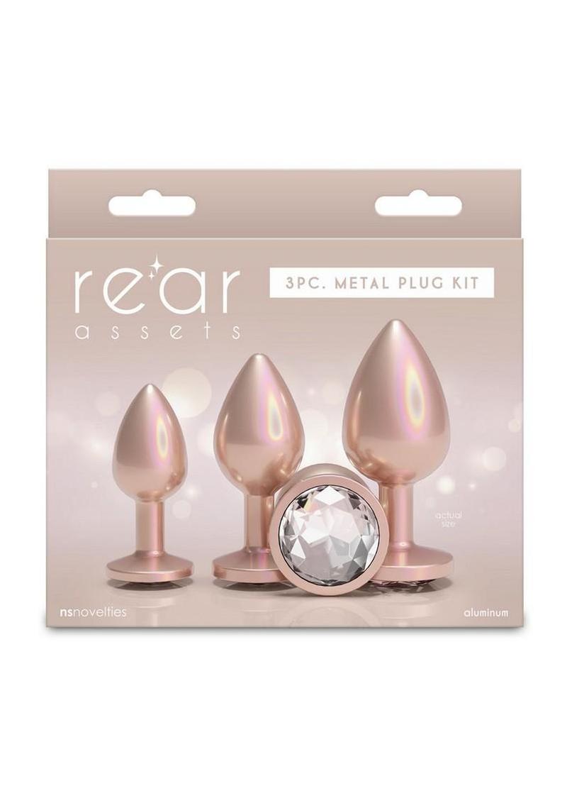 Rear Assets Chrome-Plated Tapered Anal Plugs Kit