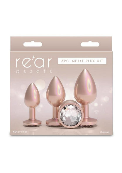 Rear Assets Chrome-Plated Tapered Anal Plugs Kit