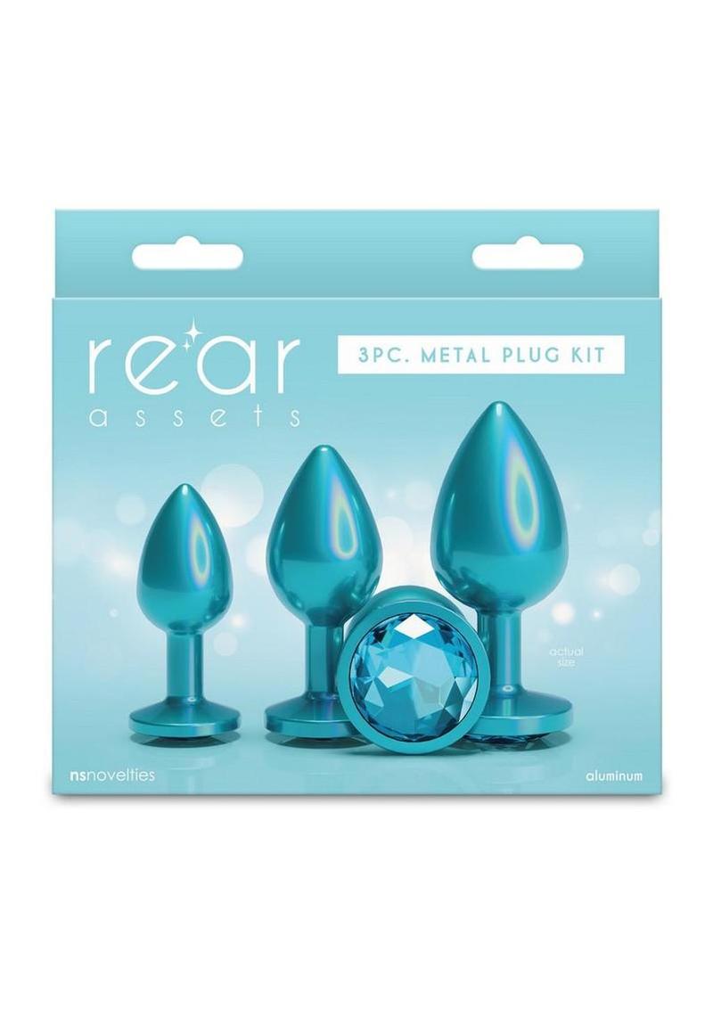 Rear Assets Chrome-Plated Tapered Anal Plugs Kit