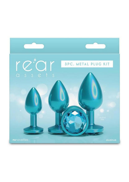 Rear Assets Chrome-Plated Tapered Anal Plugs Kit
