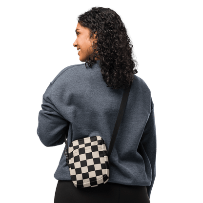 Retro Revival Checkerboard Crossbody Bag
