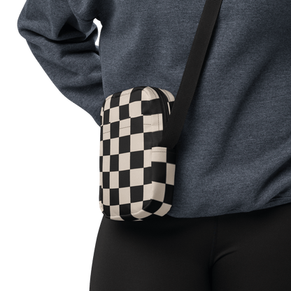 Retro Revival Checkerboard Crossbody Bag