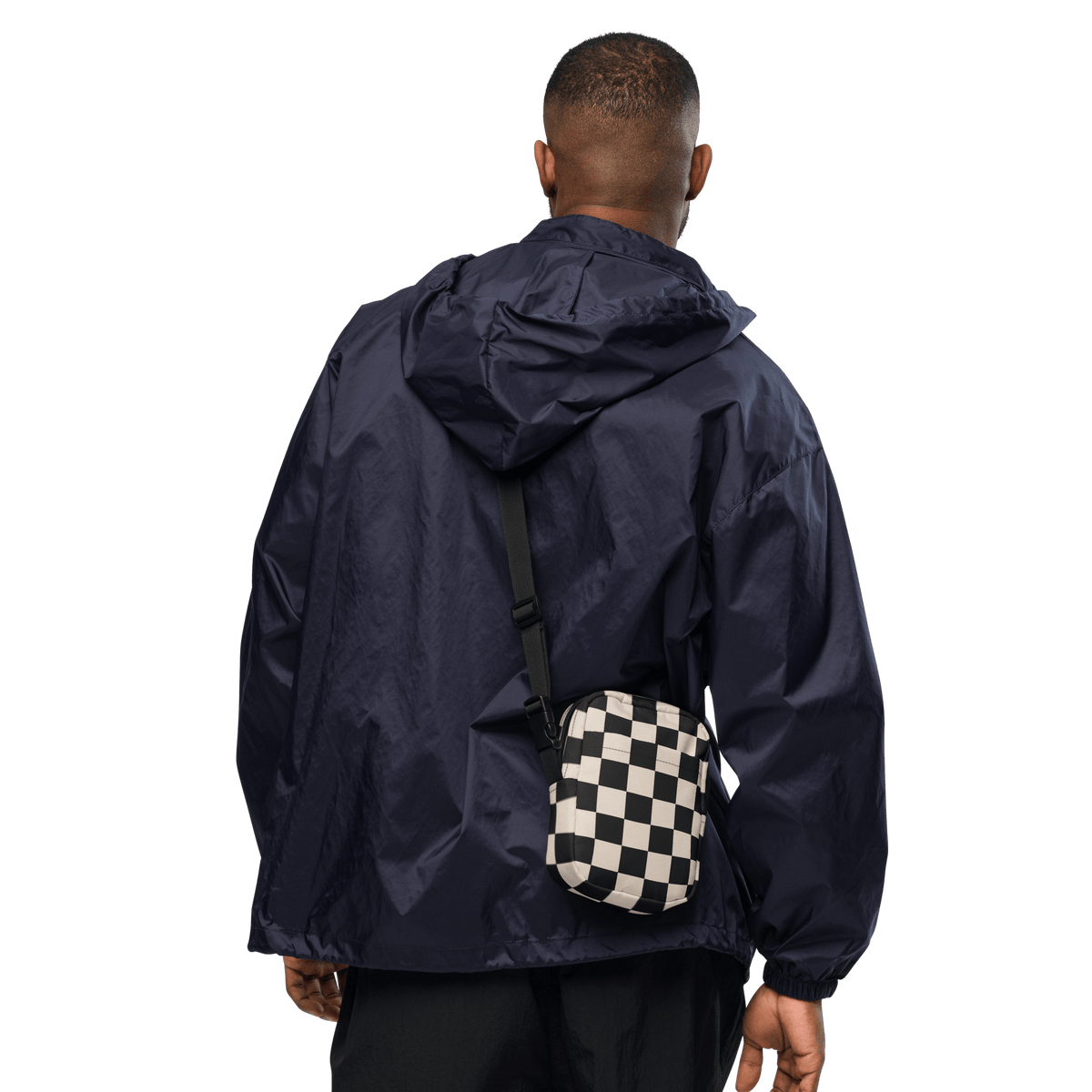 Retro Revival Checkerboard Crossbody Bag