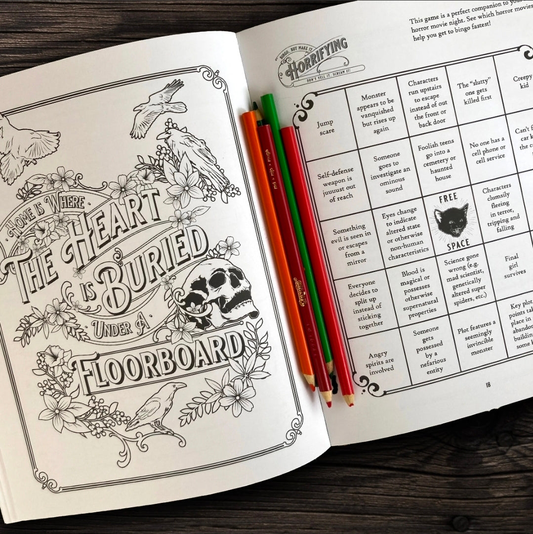Bloodthirsty & Bewitched Adult Activity Book