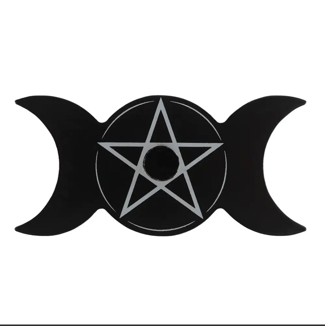 Triple Moon Spell Candle Holder