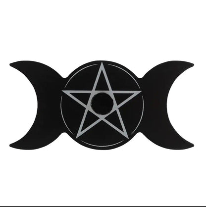 Triple Moon Spell Candle Holder