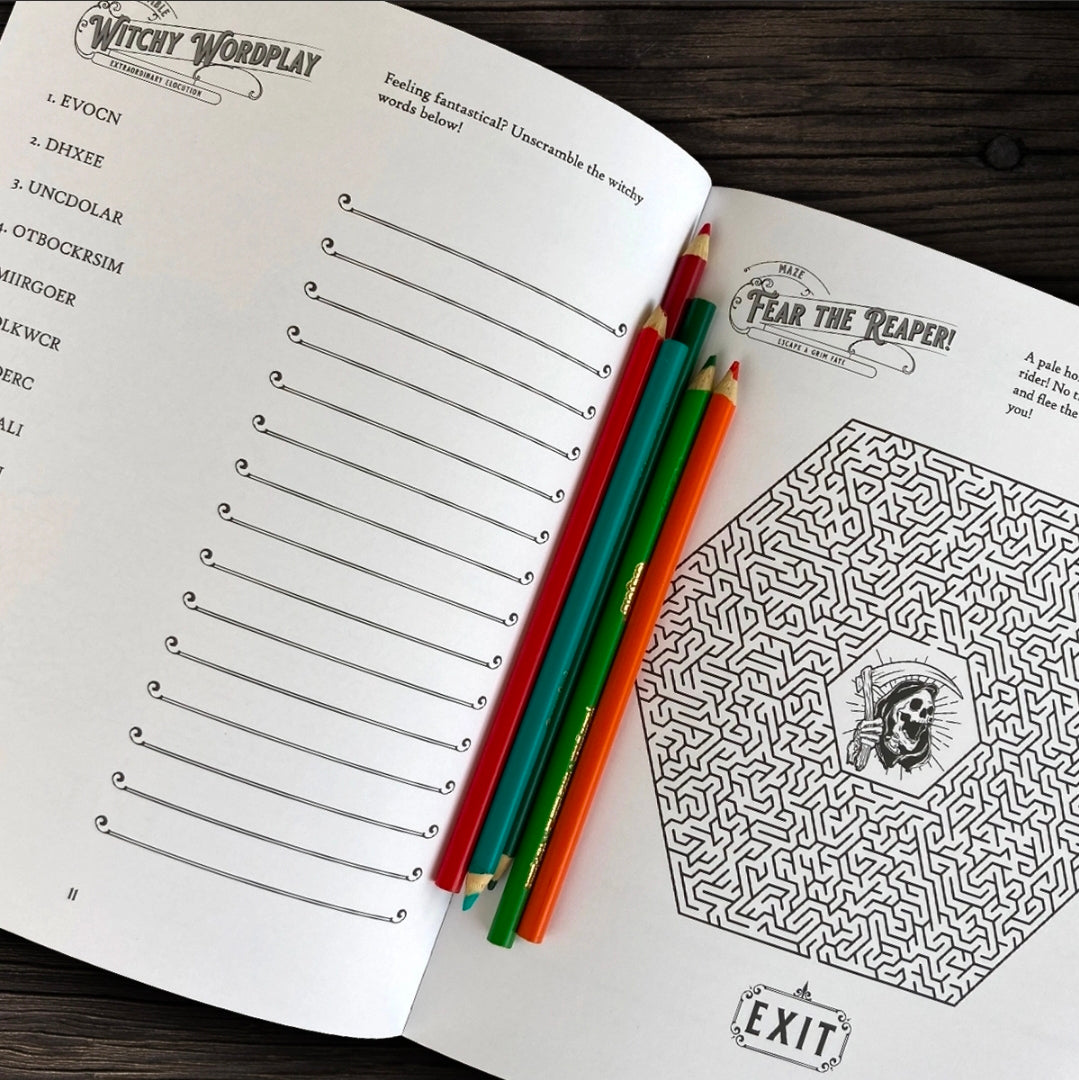 Bloodthirsty & Bewitched Adult Activity Book