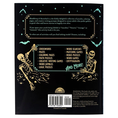 Bloodthirsty & Bewitched Adult Activity Book