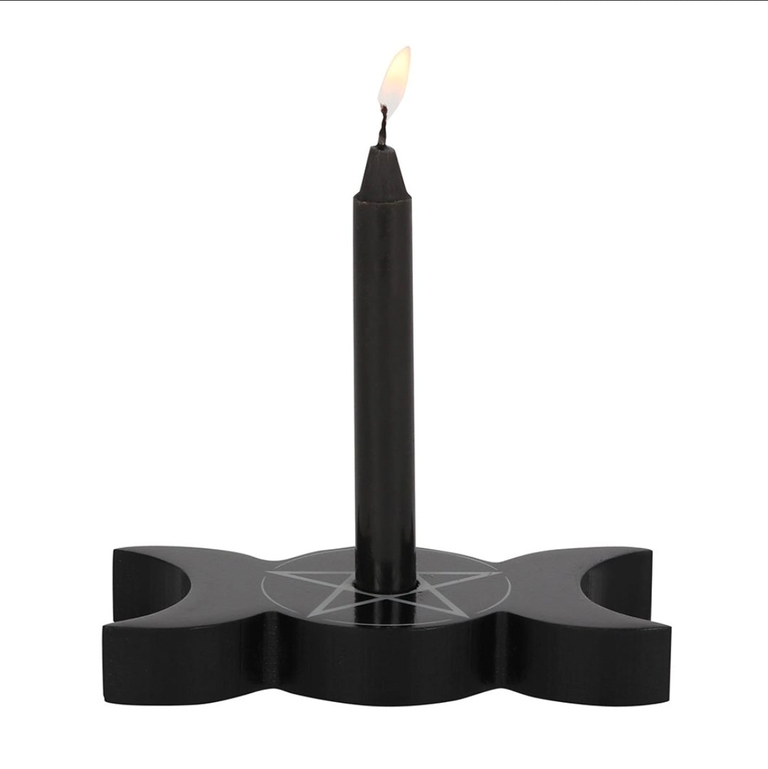 Triple Moon Spell Candle Holder