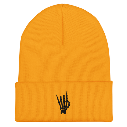 Rock On Skeleton Cuffed Beanie