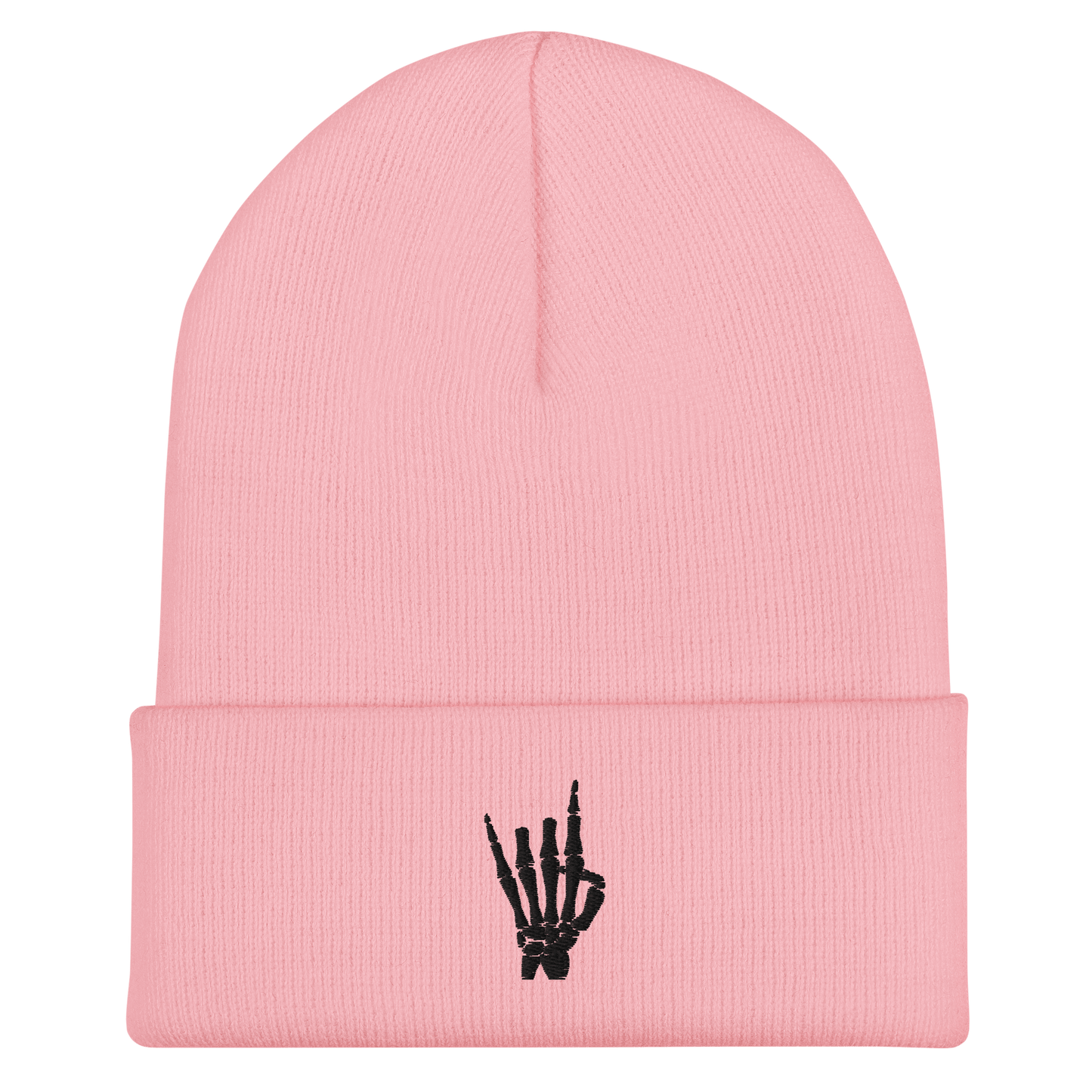 Rock On Skeleton Cuffed Beanie