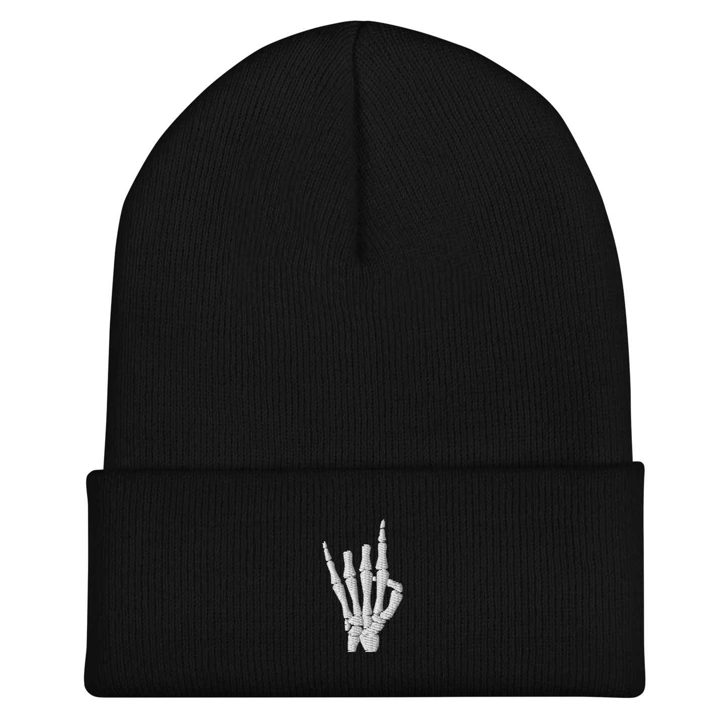 Rock On Skeleton Cuffed Beanie