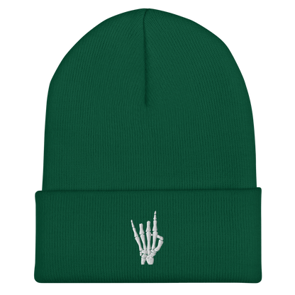 Rock On Skeleton Cuffed Beanie