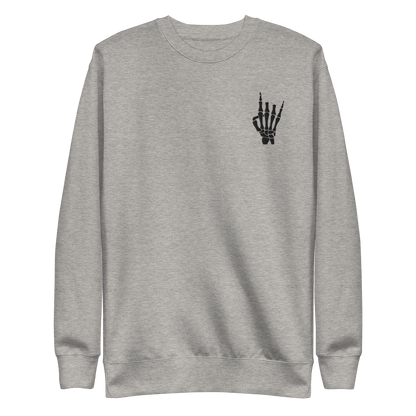 Rock On Skeleton Embroidered Sweatshirt