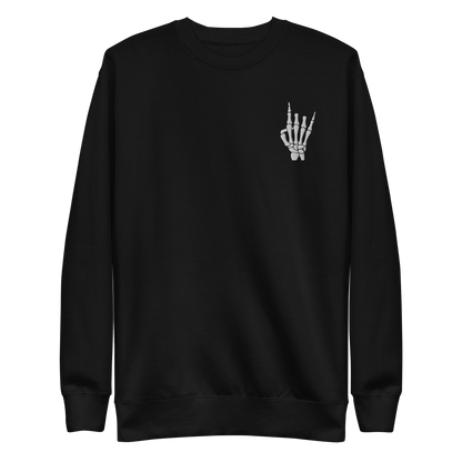 Rock On Skeleton Embroidered Sweatshirt