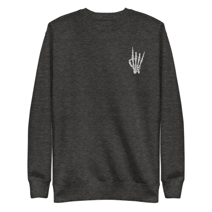 Rock On Skeleton Embroidered Sweatshirt