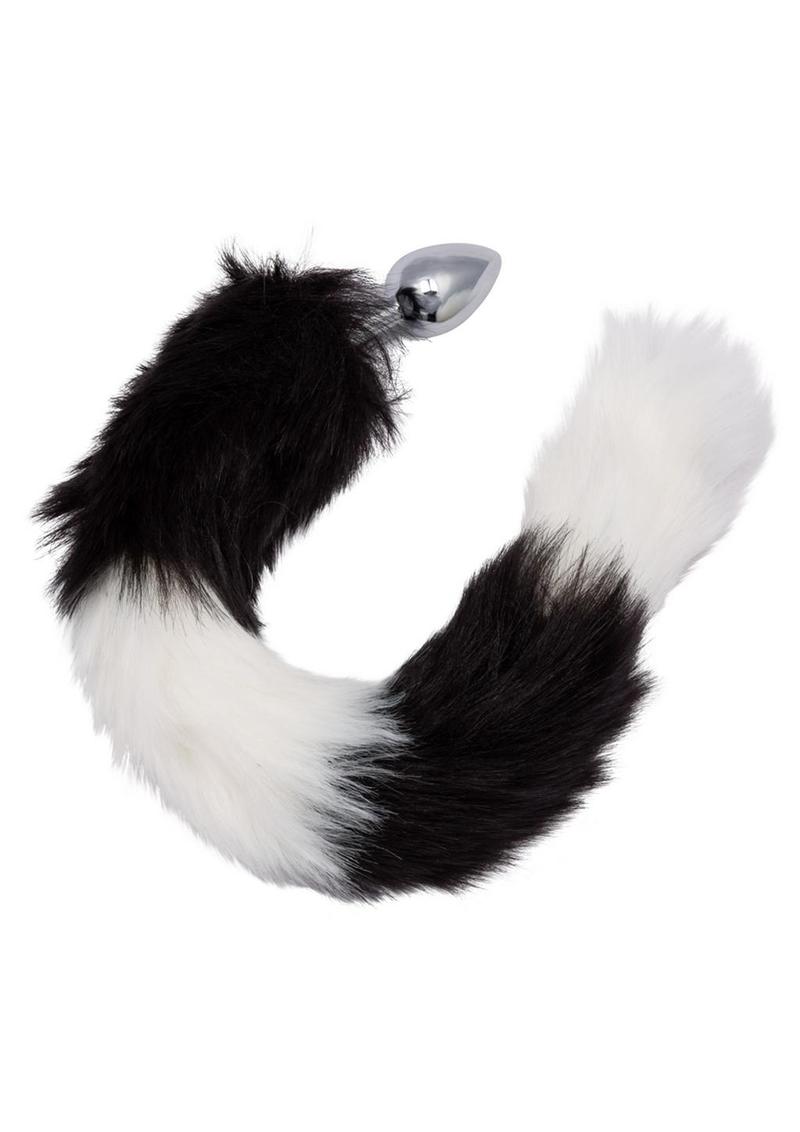 Running Wild Black & White Anal Tail - Shadow Threadz Crypt