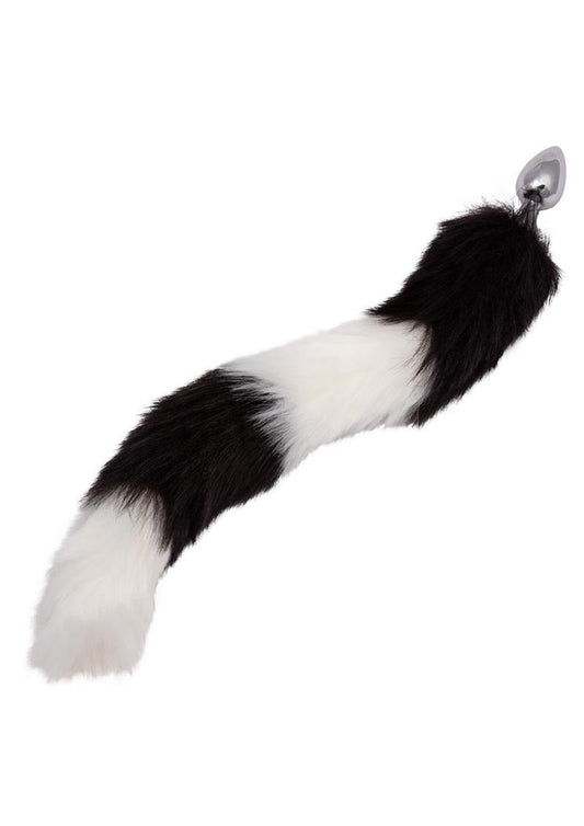 Running Wild Black & White Anal Tail - Shadow Threadz Crypt