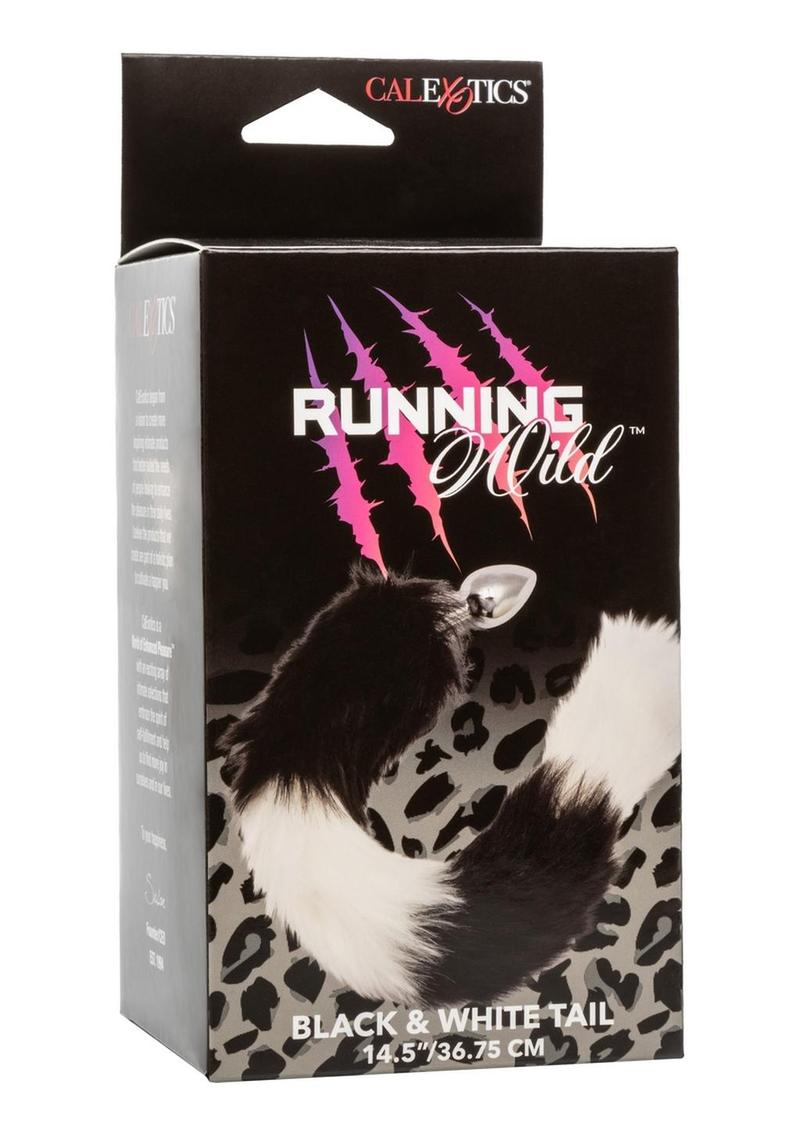 Running Wild Black & White Anal Tail - Shadow Threadz Crypt