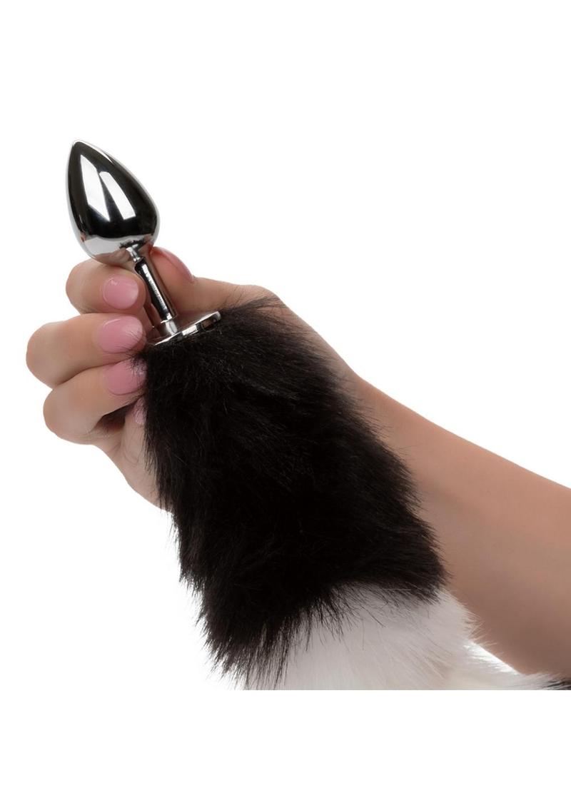 Running Wild Black & White Anal Tail - Shadow Threadz Crypt