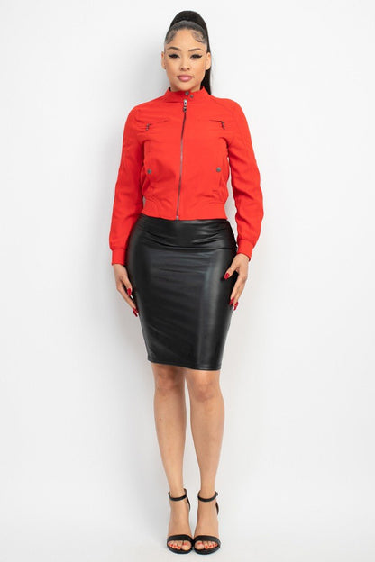 Midnight Vice Faux Leather Pencil Skirt