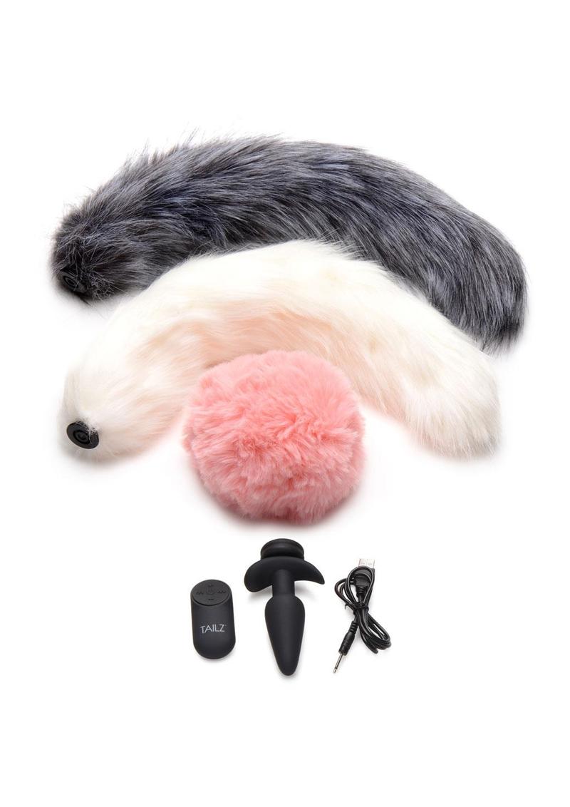 Tailz Trio Vibrating Silicone Anal Plugs - Shadow Threadz Crypt