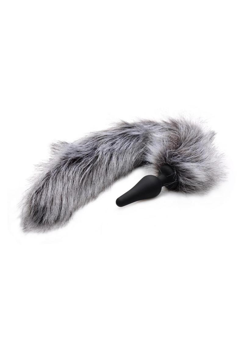 Tailz Grey Wolf Tail Anal Plug And Ears Set