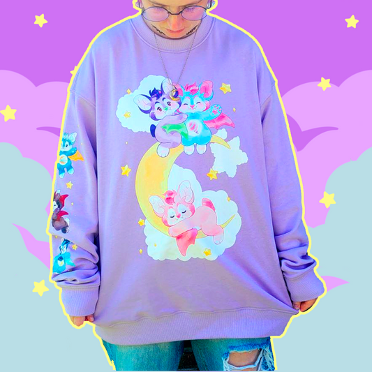 Pastel Goth Bat Sweater - Shadow Threadz Crypt
