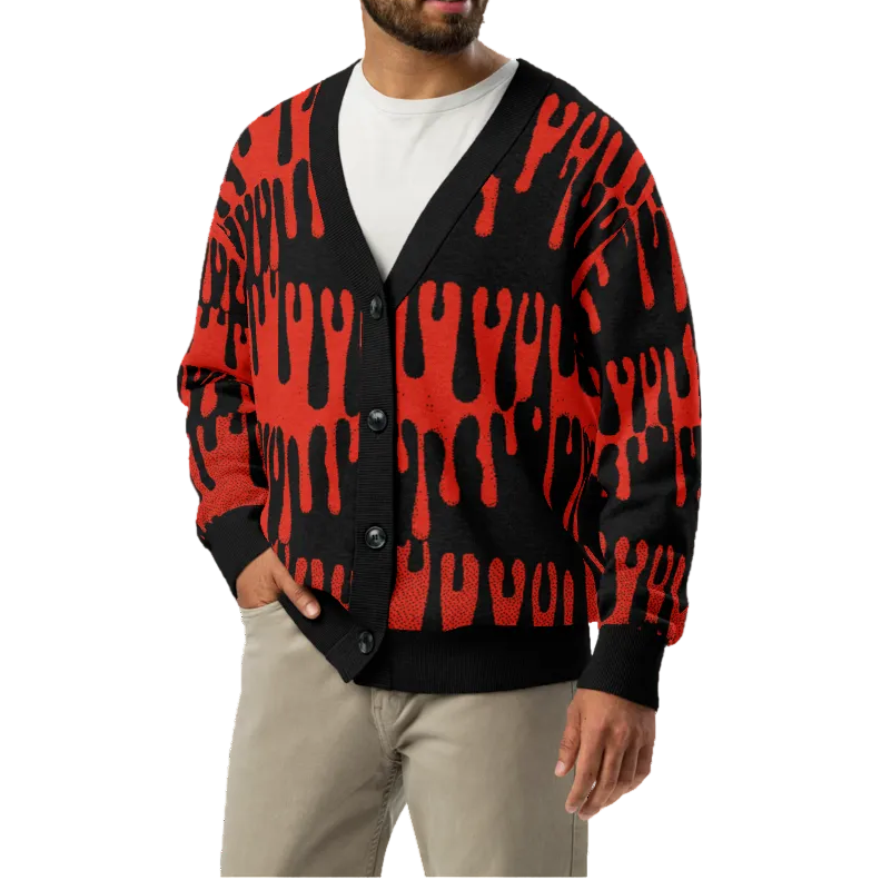 Blood Drip Knit Cardigan