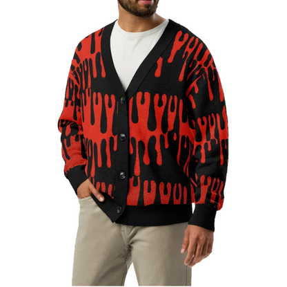 Blood Drip Knit Cardigan