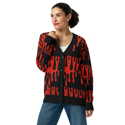 Blood Drip Knit Cardigan