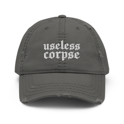Useless Corpse Gothic Distressed Dad Cap