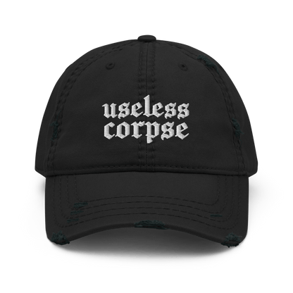 Useless Corpse Gothic Distressed Dad Cap