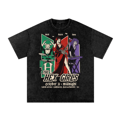 Vintage Hex Girls Acid Wash Oversized Tee